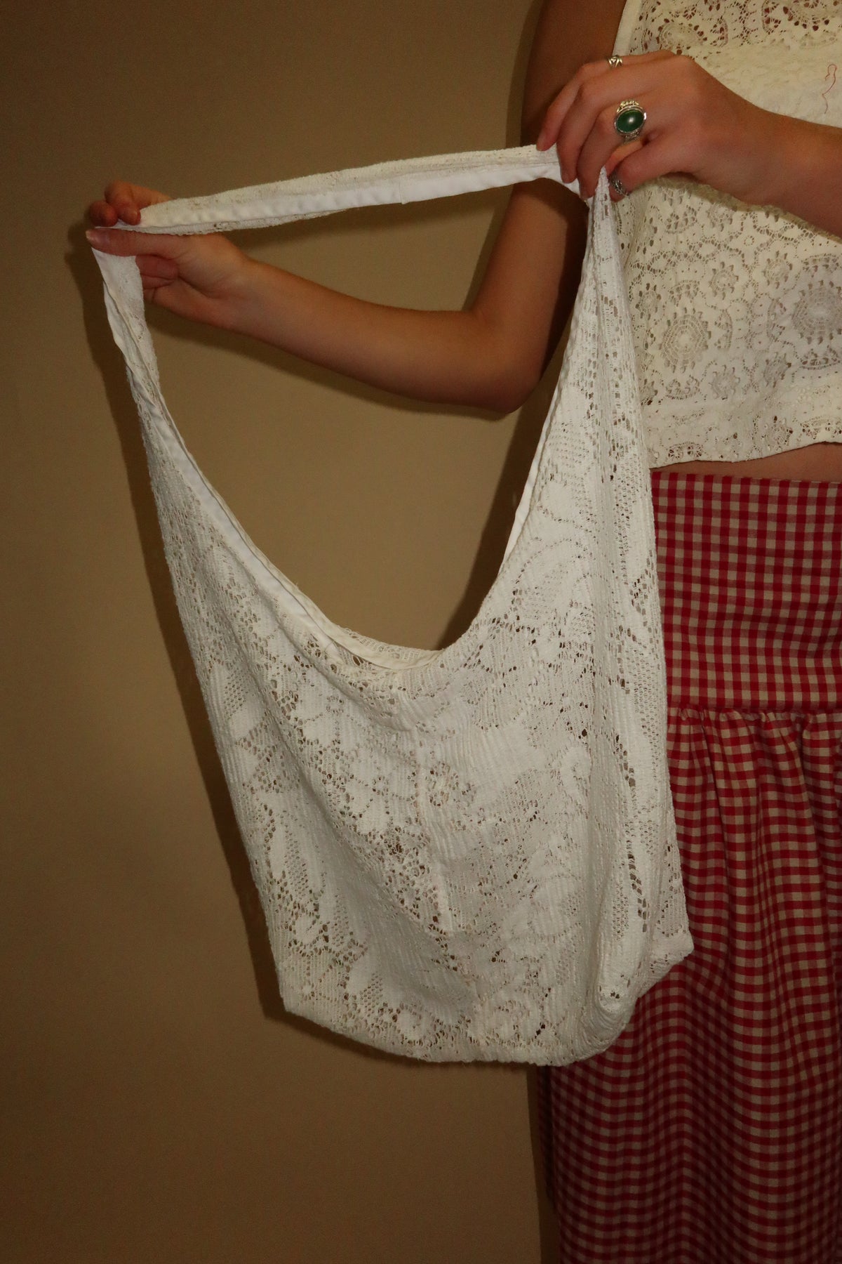 Lace Book Bag