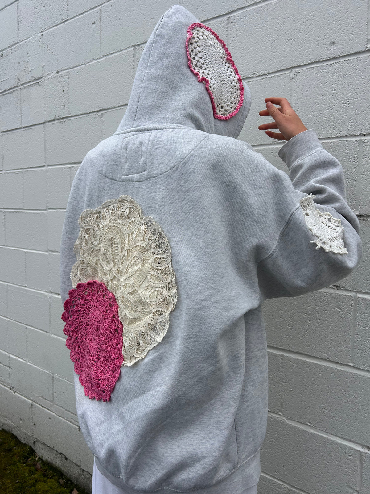 Heart On My Sleeve Doily Hoodie