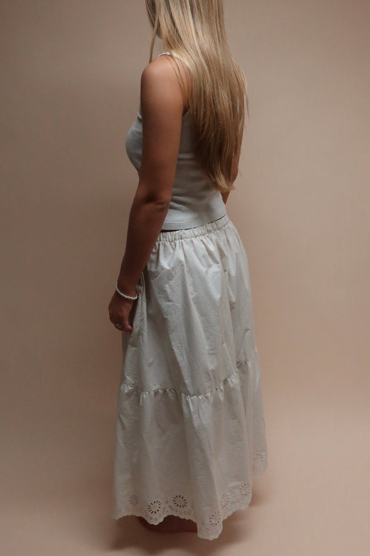 Ivory Eyelet Skirt