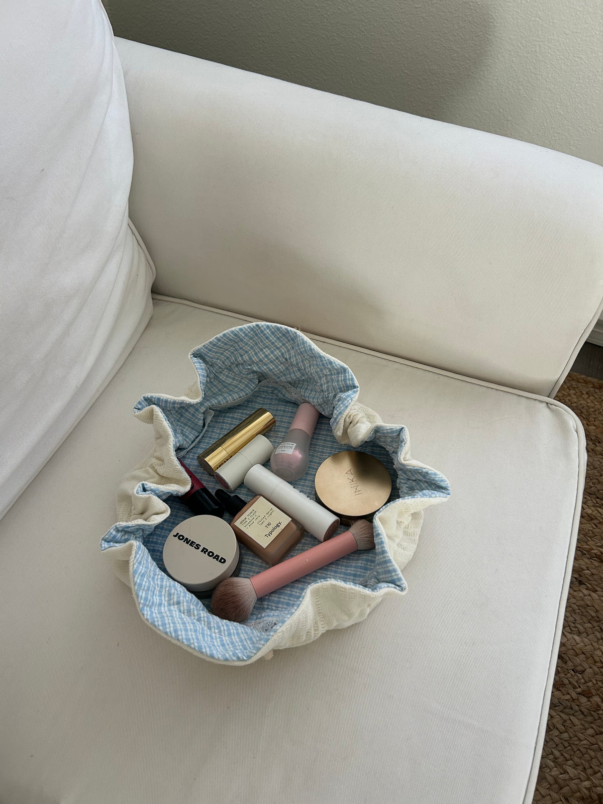 Blue Plaid Jocelyn Pouch