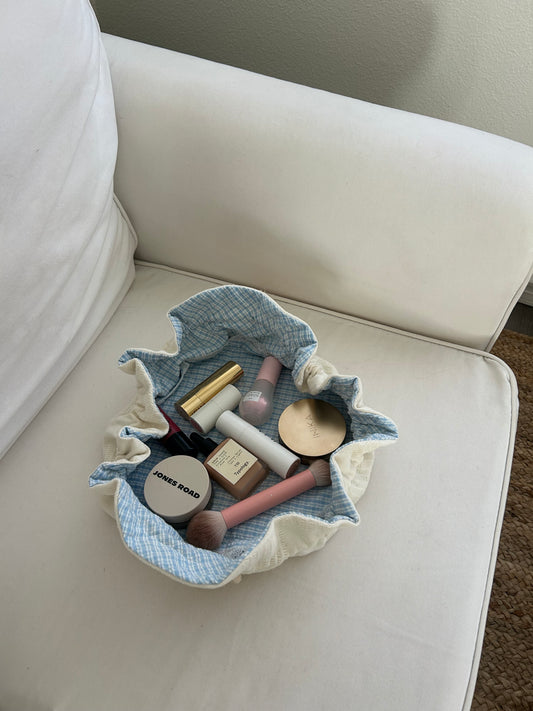 Blue Plaid Jocelyn Pouch