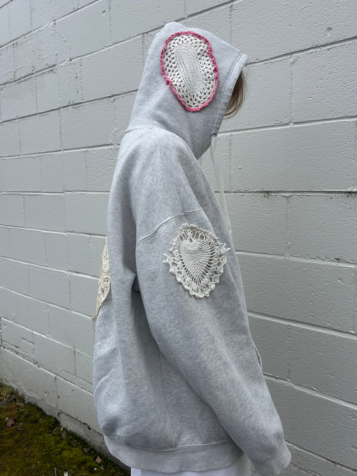Heart On My Sleeve Doily Hoodie