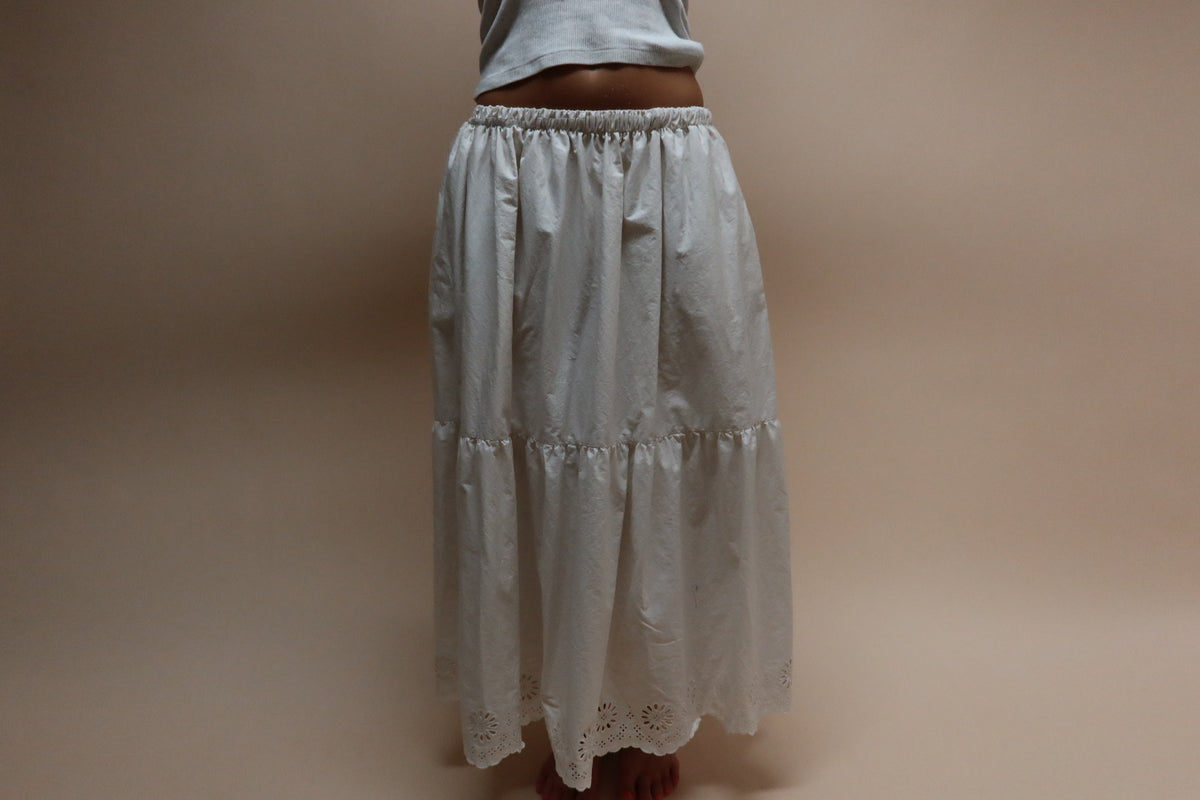 Ivory Eyelet Skirt