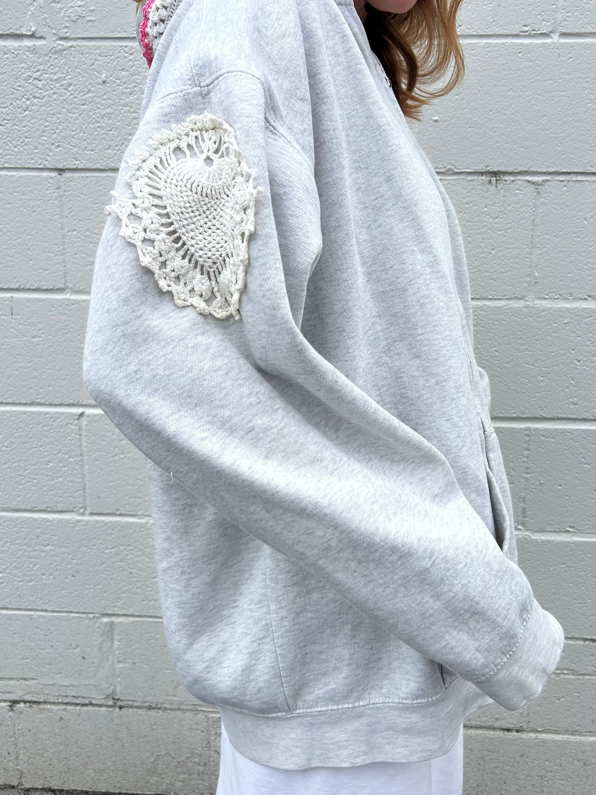 Heart On My Sleeve Doily Hoodie