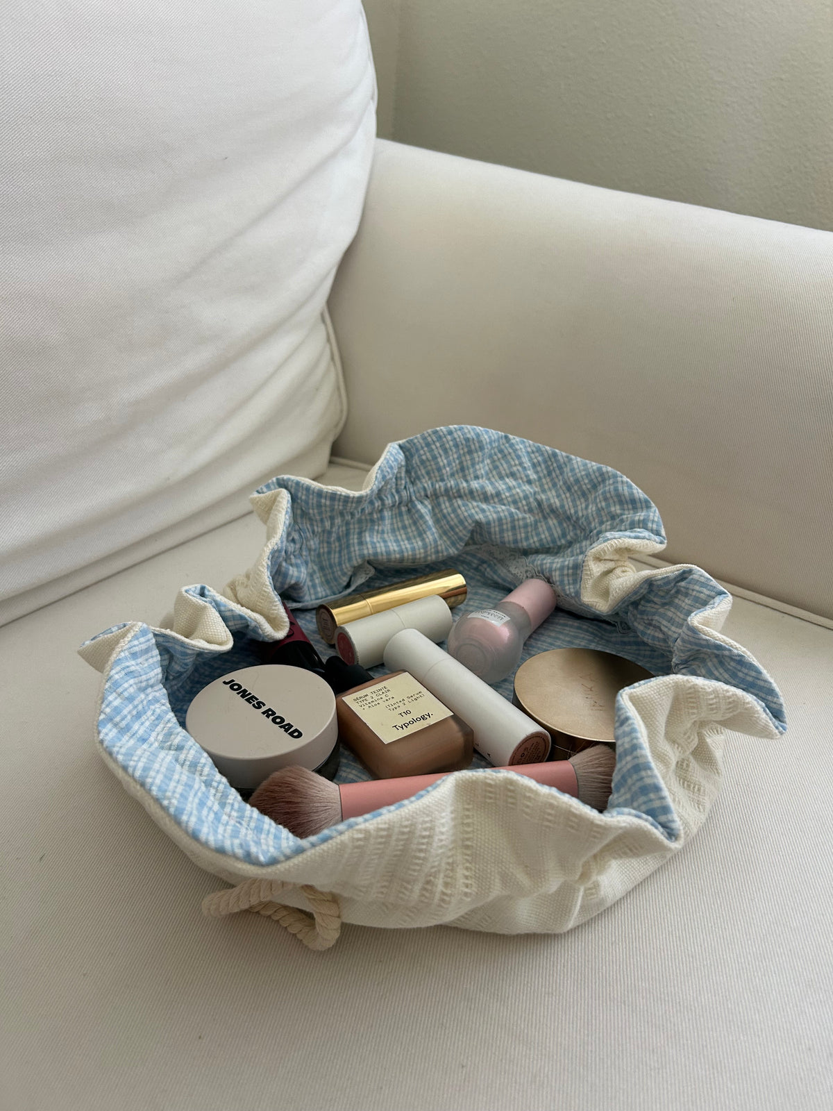 Blue Plaid Jocelyn Pouch