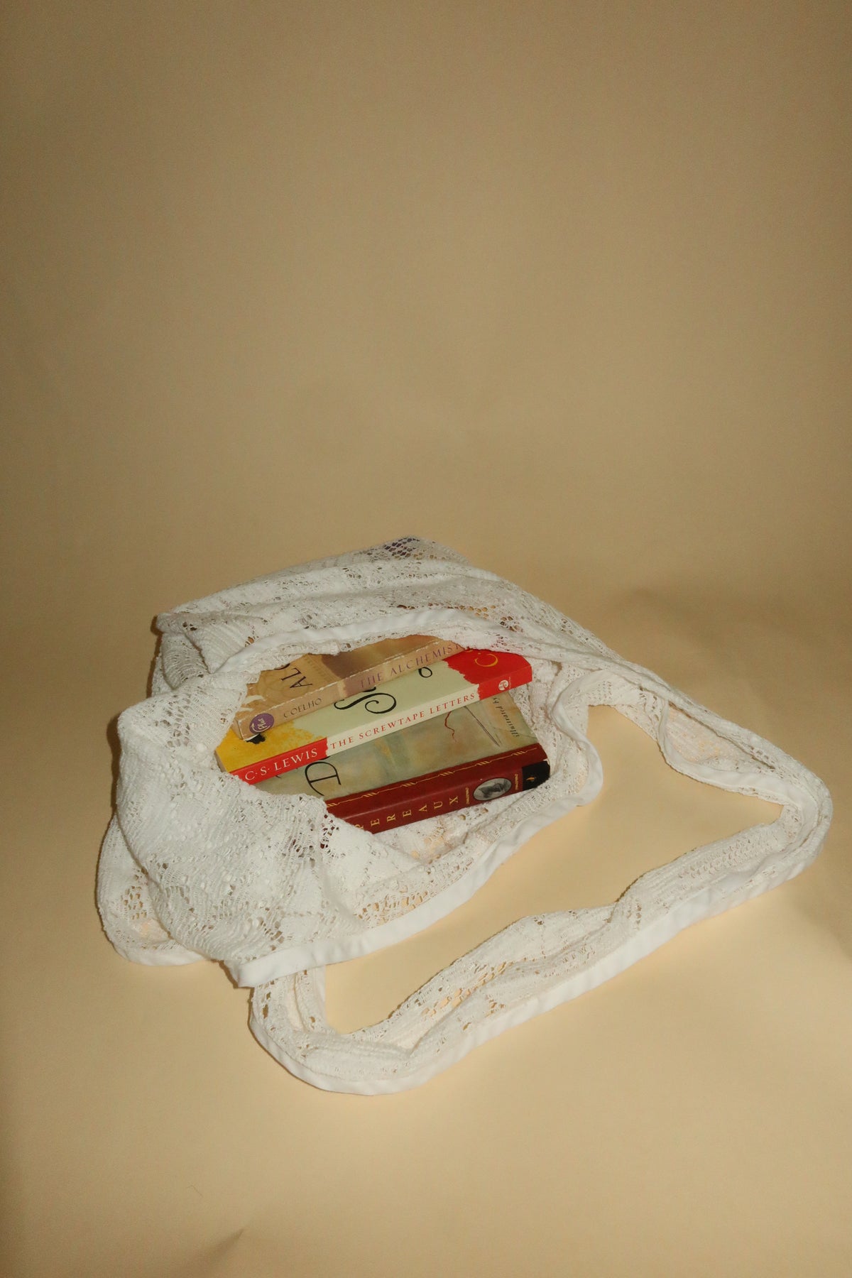 Lace Book Bag